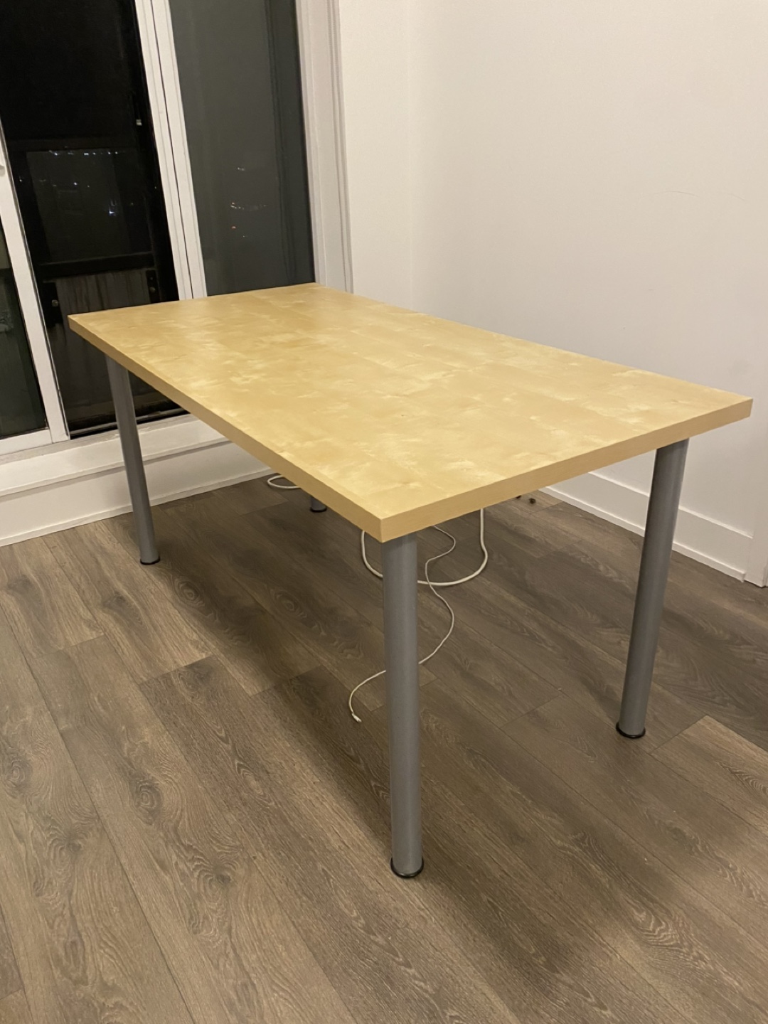 Wooden Desk with Metal Legs