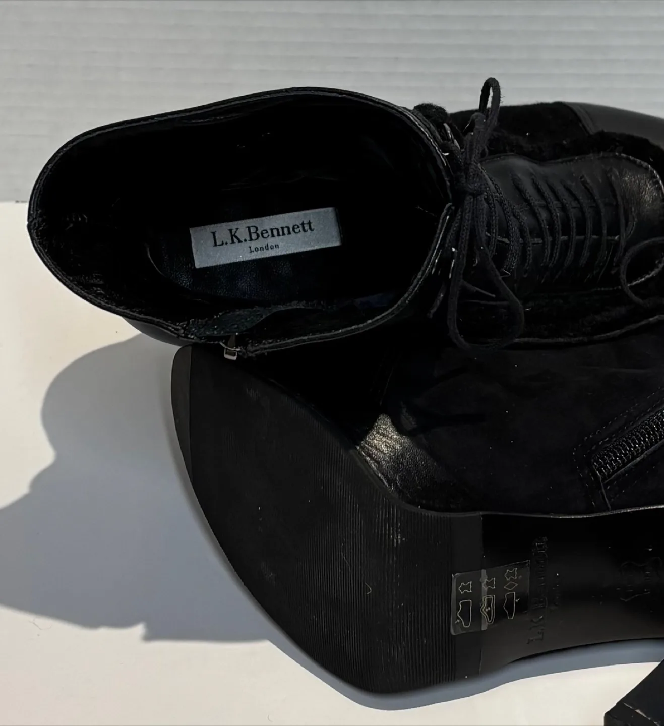 LK Bennett London Women’s Black Suede Ankle Boots 9US EU 40 image indicator(4)