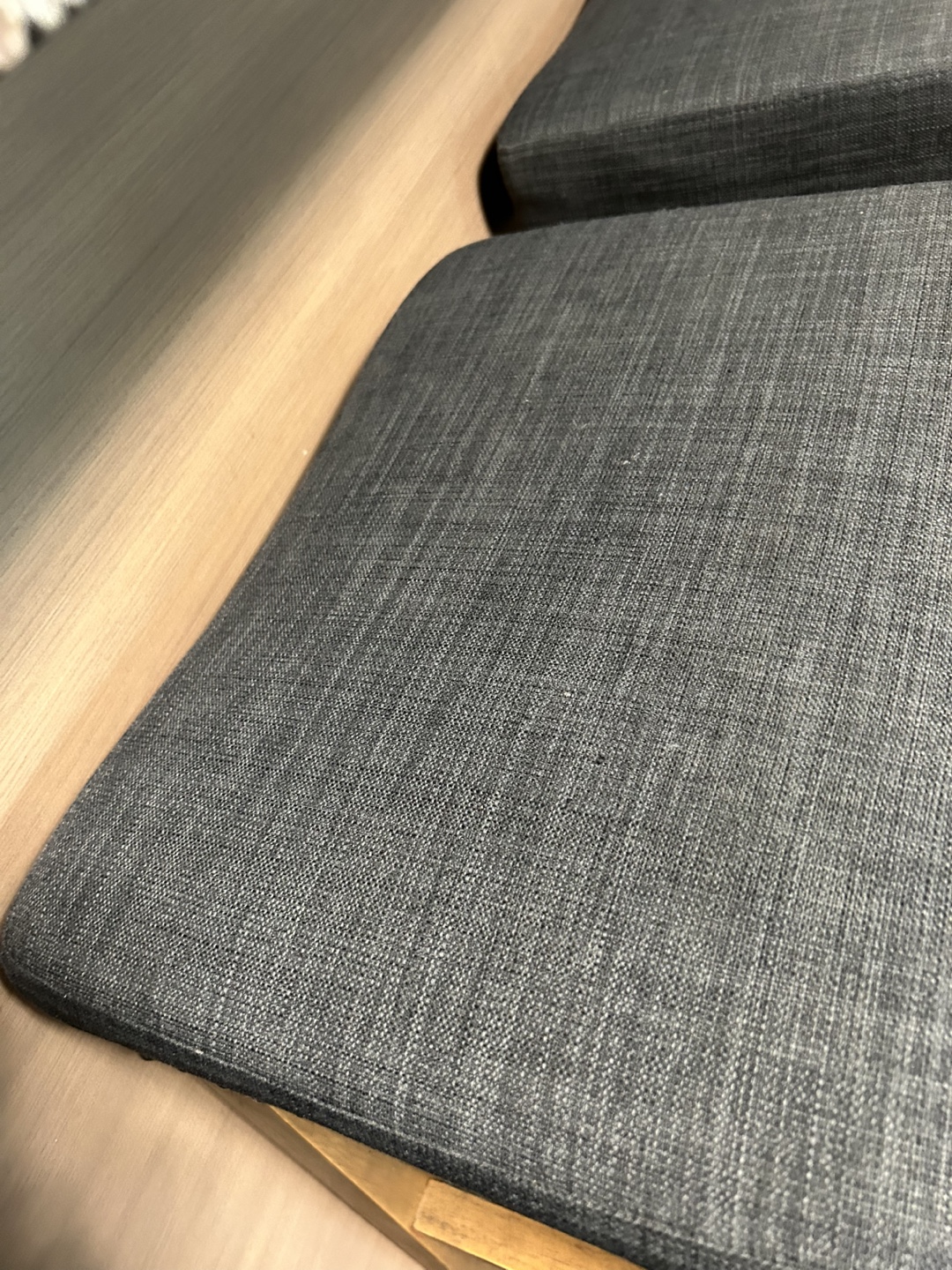 3 Grey Fabric Bar Stools