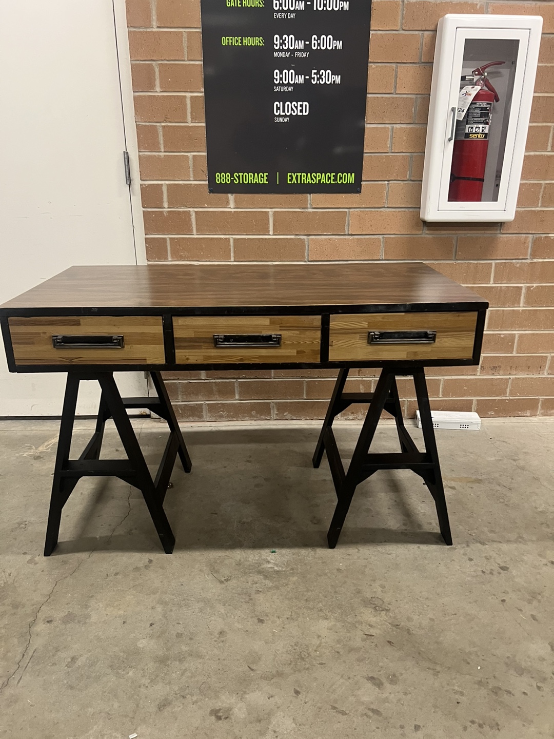 Modern Wooden Desk with Drawers