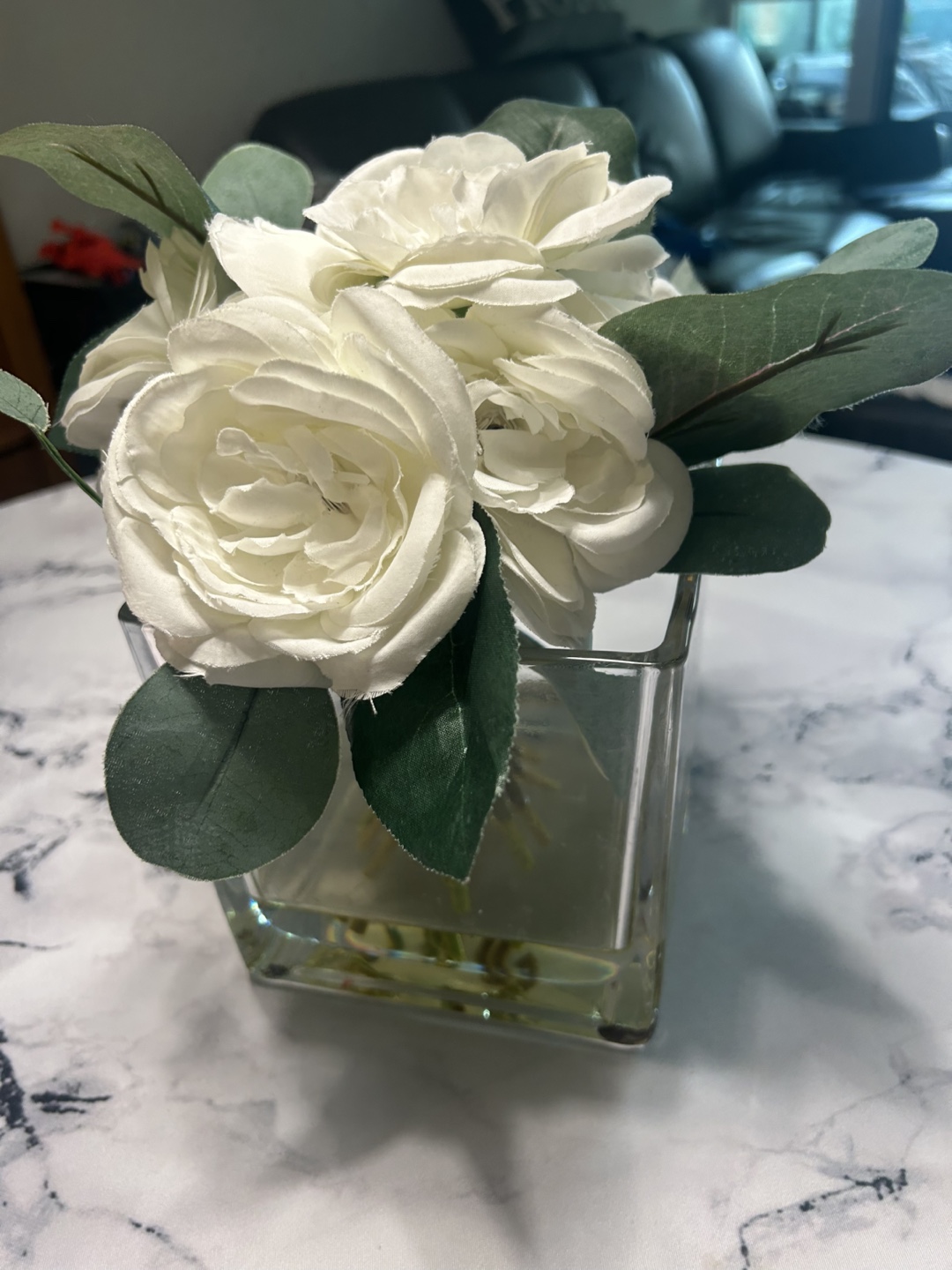 Floral Arrangement with Clear Glass Vase - photo 3