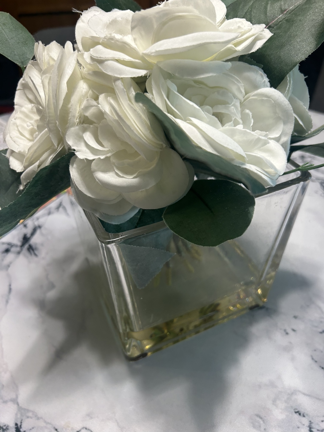 Floral Arrangement with Clear Glass Vase - photo 2