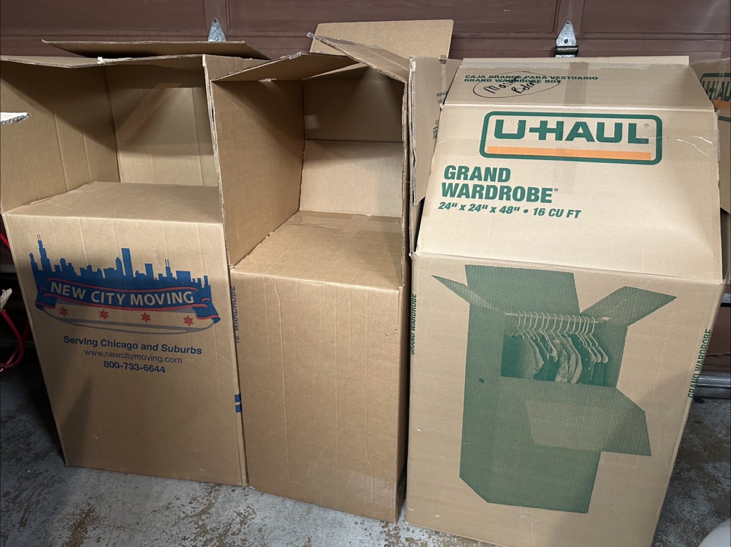 5 Wardrobe moving boxes