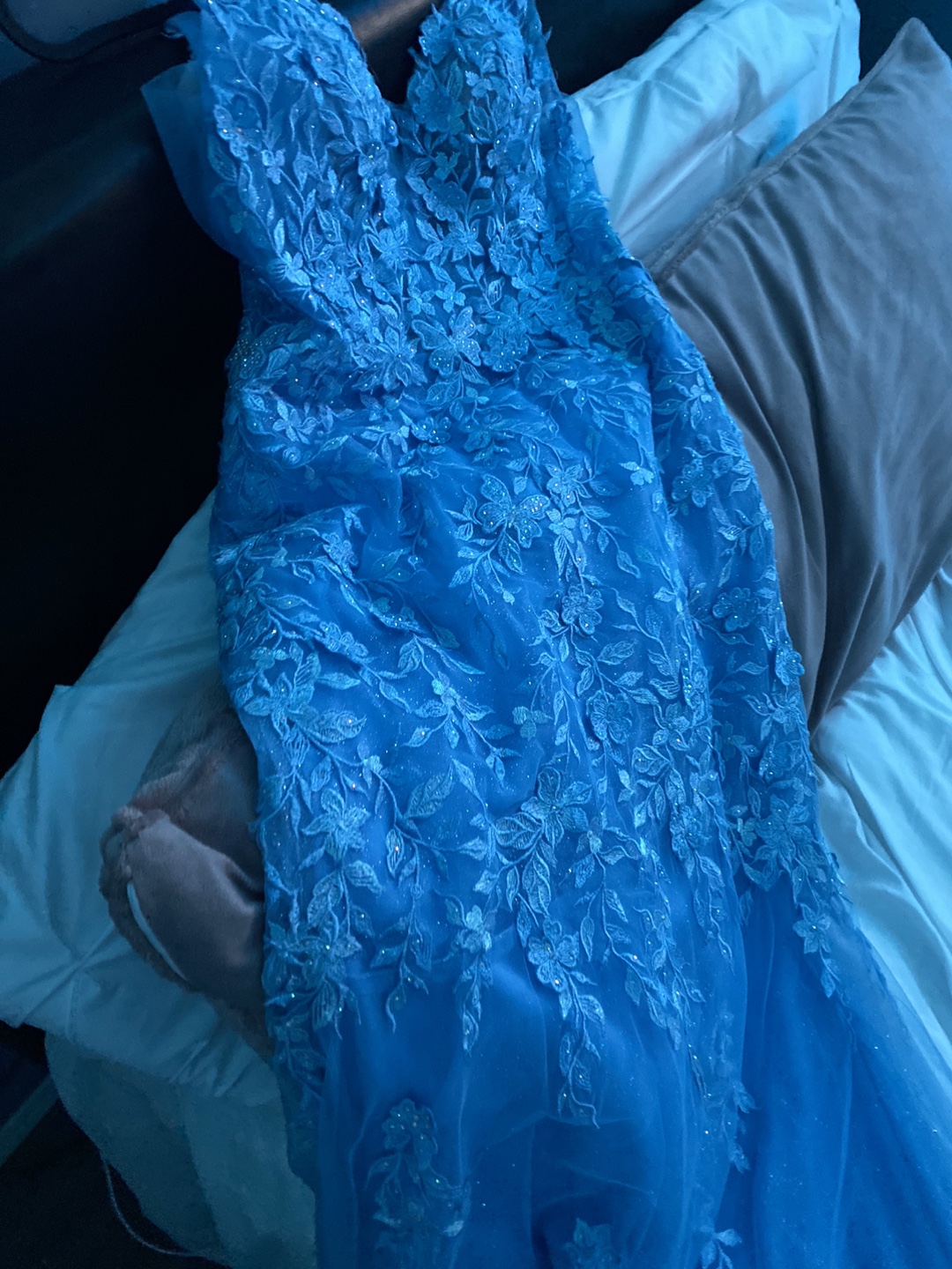 Gorgeous Blue Embroidered Dress
