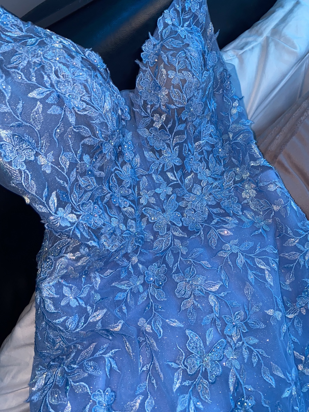 Gorgeous Blue Embroidered Dress - photo 3