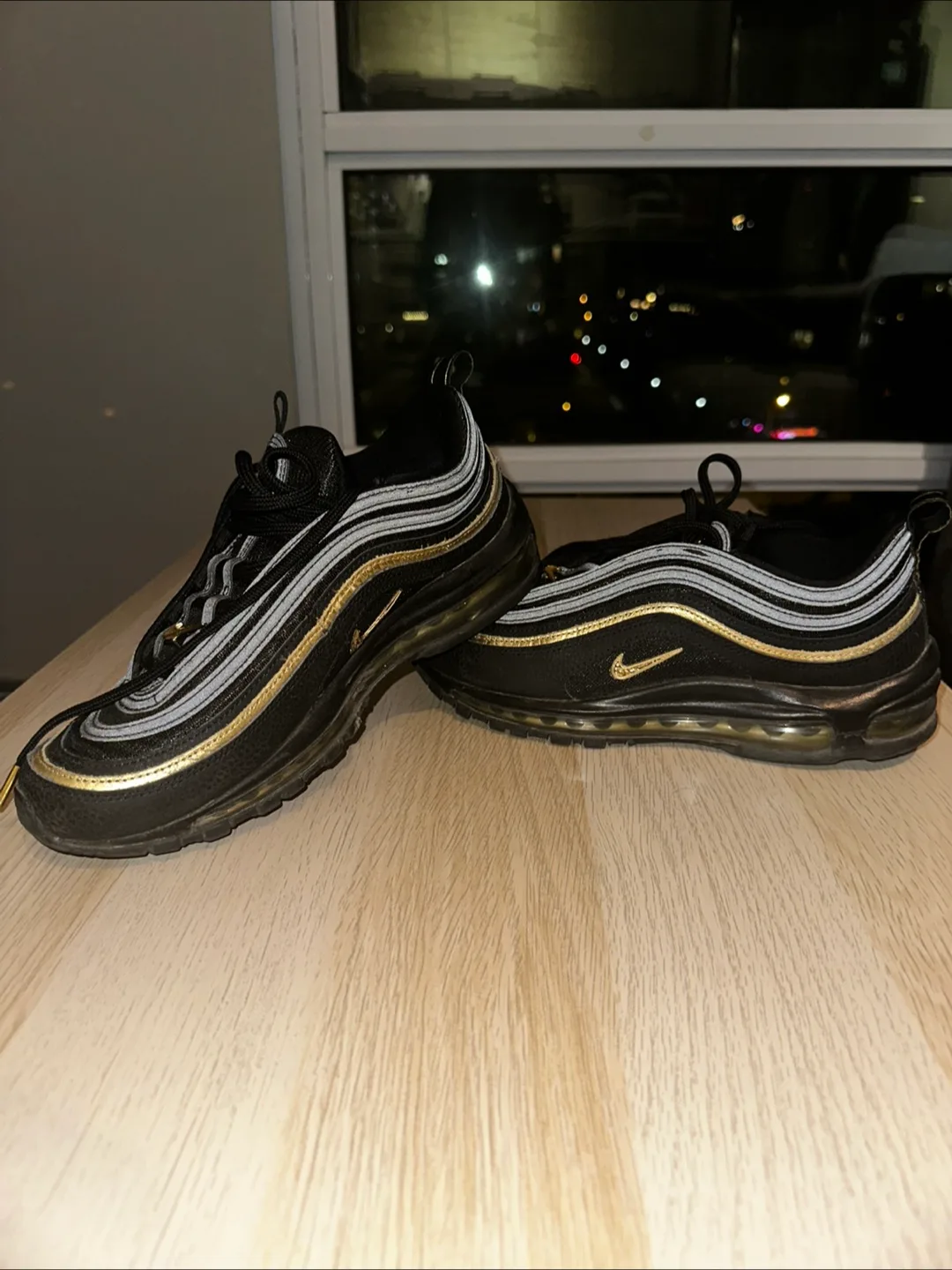 Nike Air Max 97 Black and Gold Sneakers thumbnail