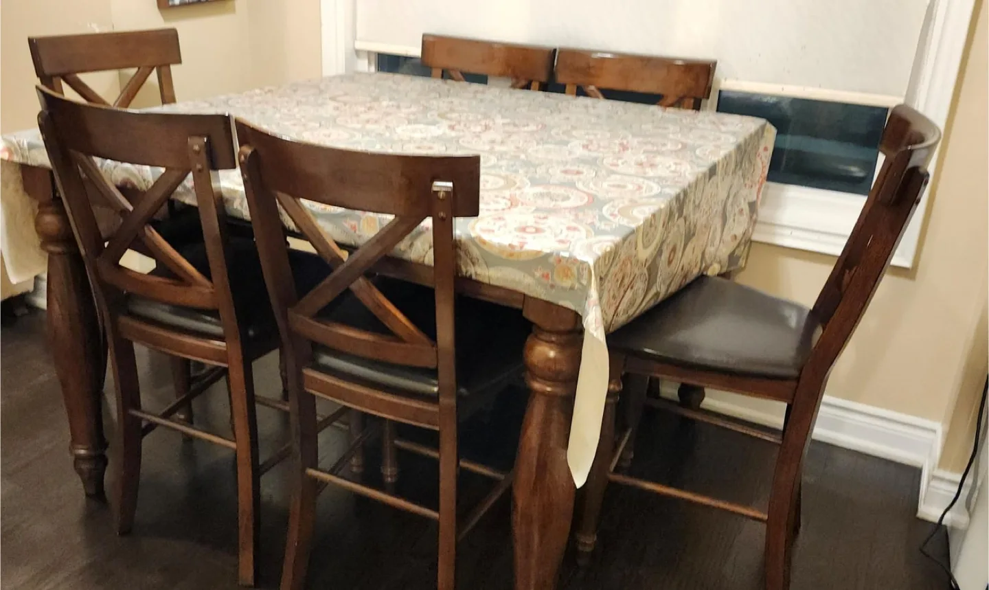 Wooden Dining Set with Chairs thumbnail