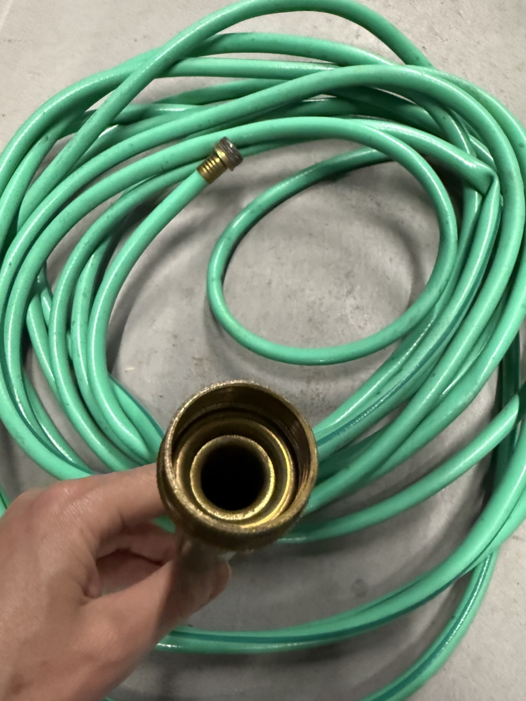 Green Garden Hose with Nozzle - photo 2
