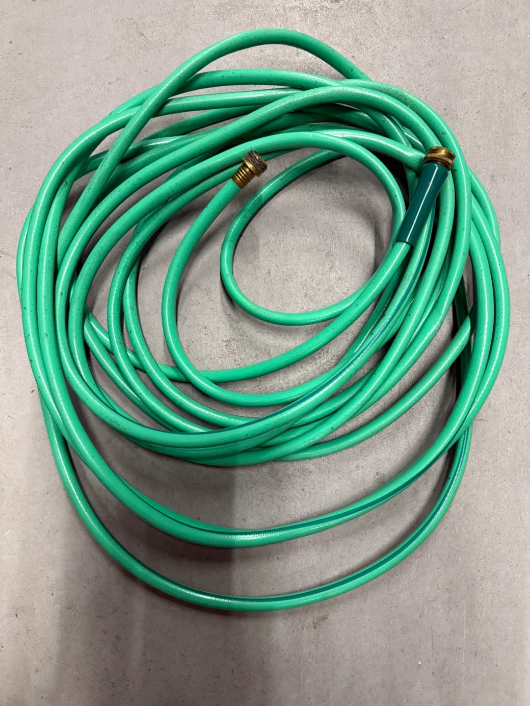 Green Garden Hose with Nozzle thumbnail