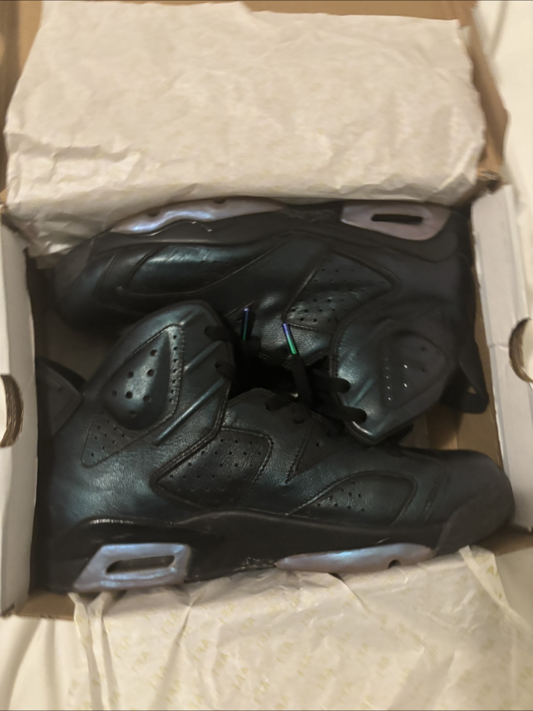 Air Jordan 6 Black Sneakers - photo 2