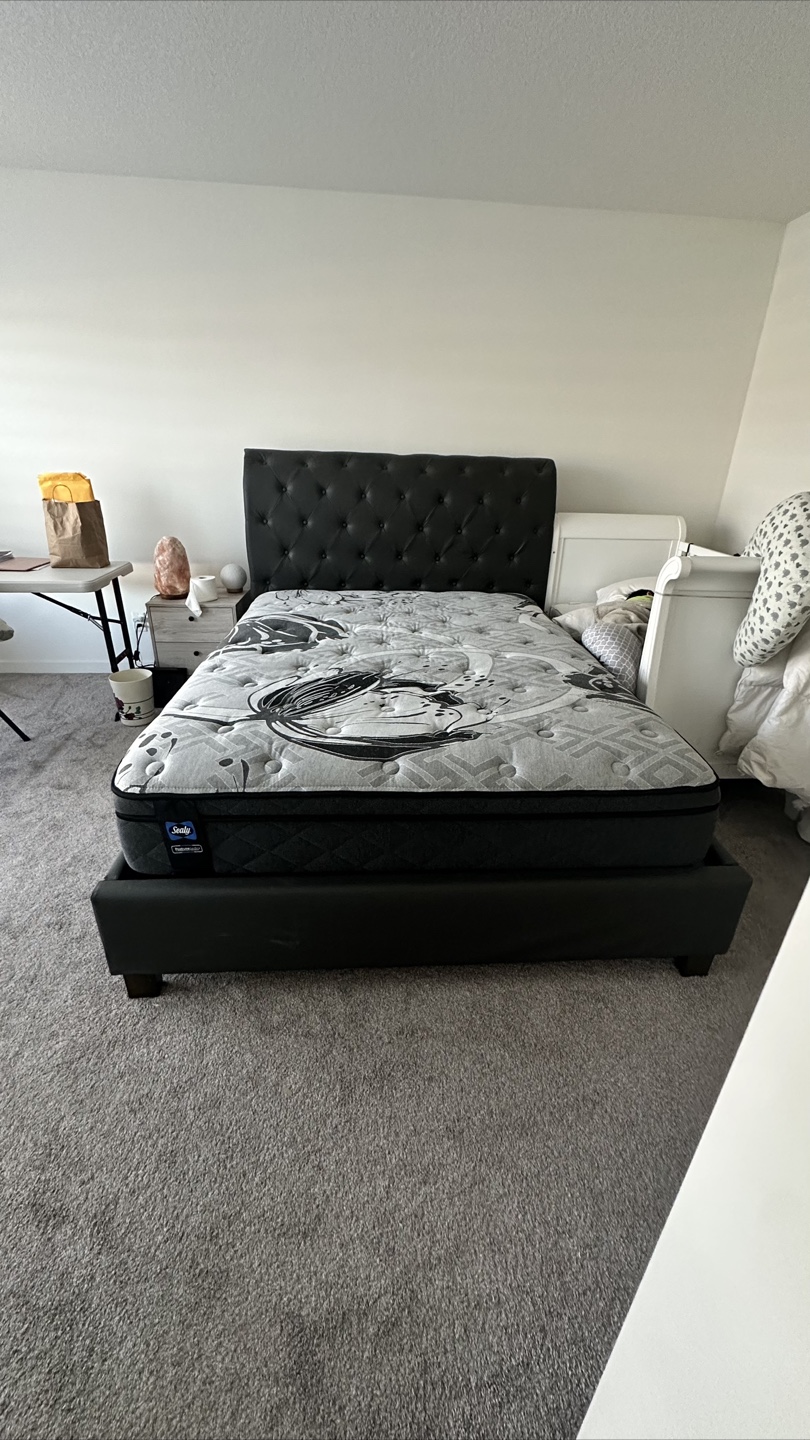 Queen Size Bed Frame and Mattress Set - photo 2