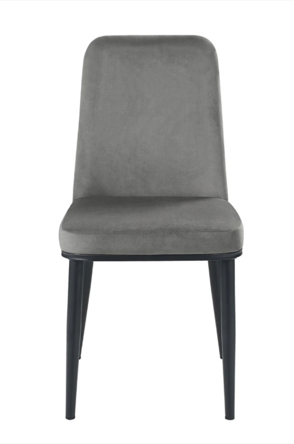 Grey velvet Fabric Dining Chair - photo 2