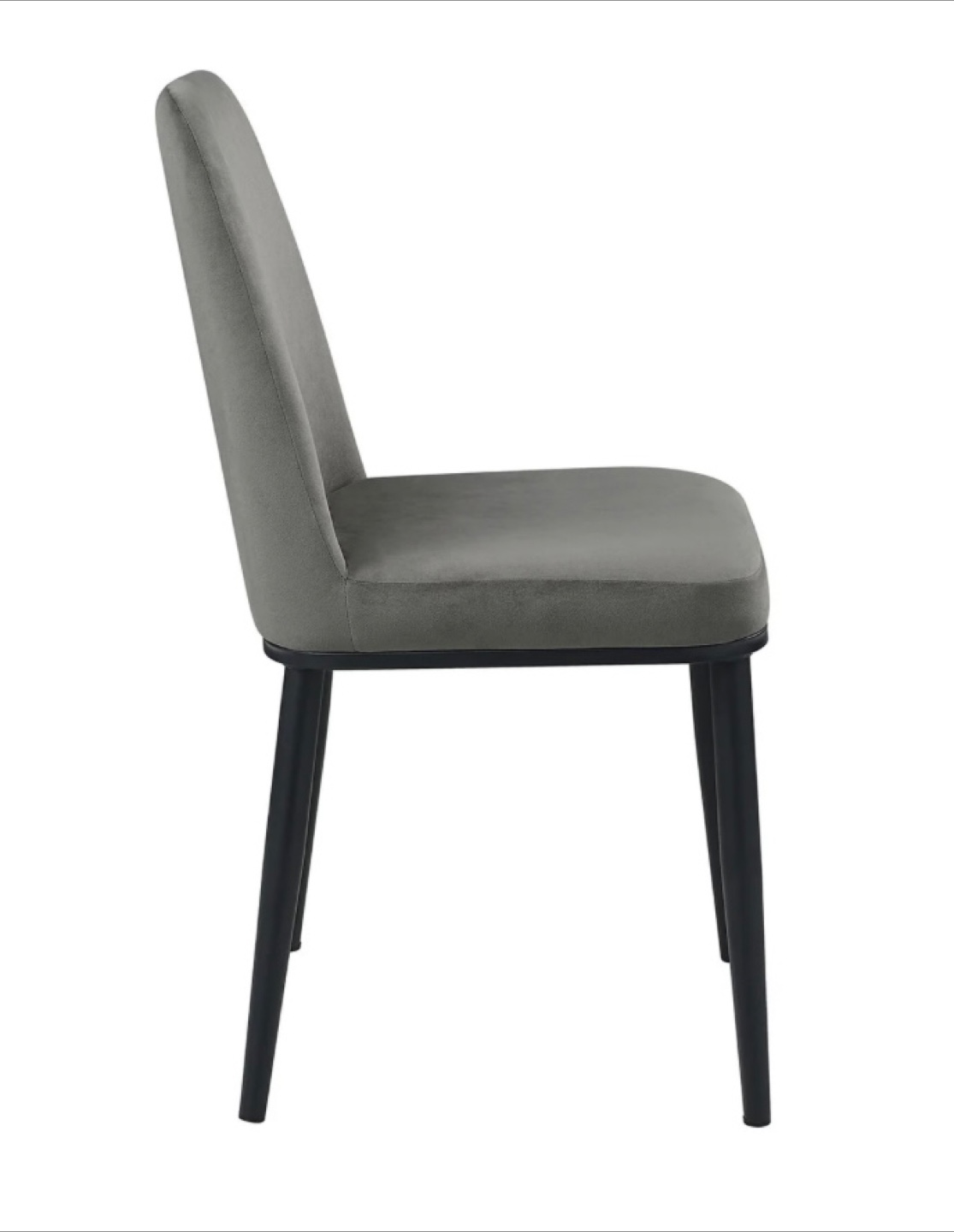Grey velvet Fabric Dining Chair - photo 3