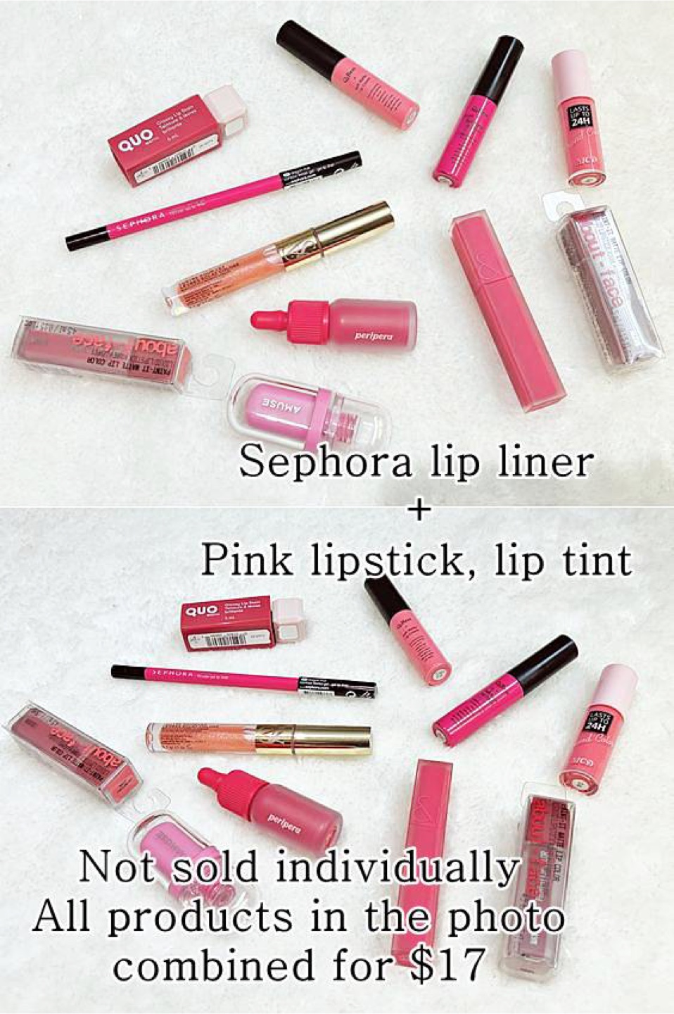 [bundle] sephora lip liner + other lip products