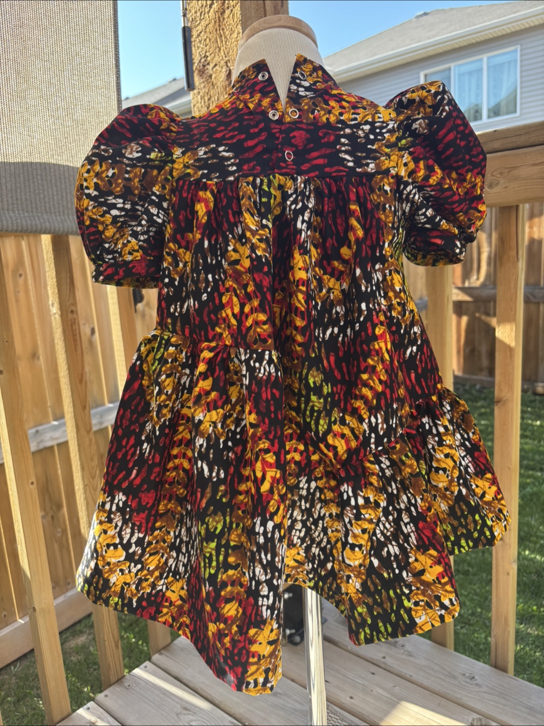 Handmade Colourful Patterned Dress - photo 2