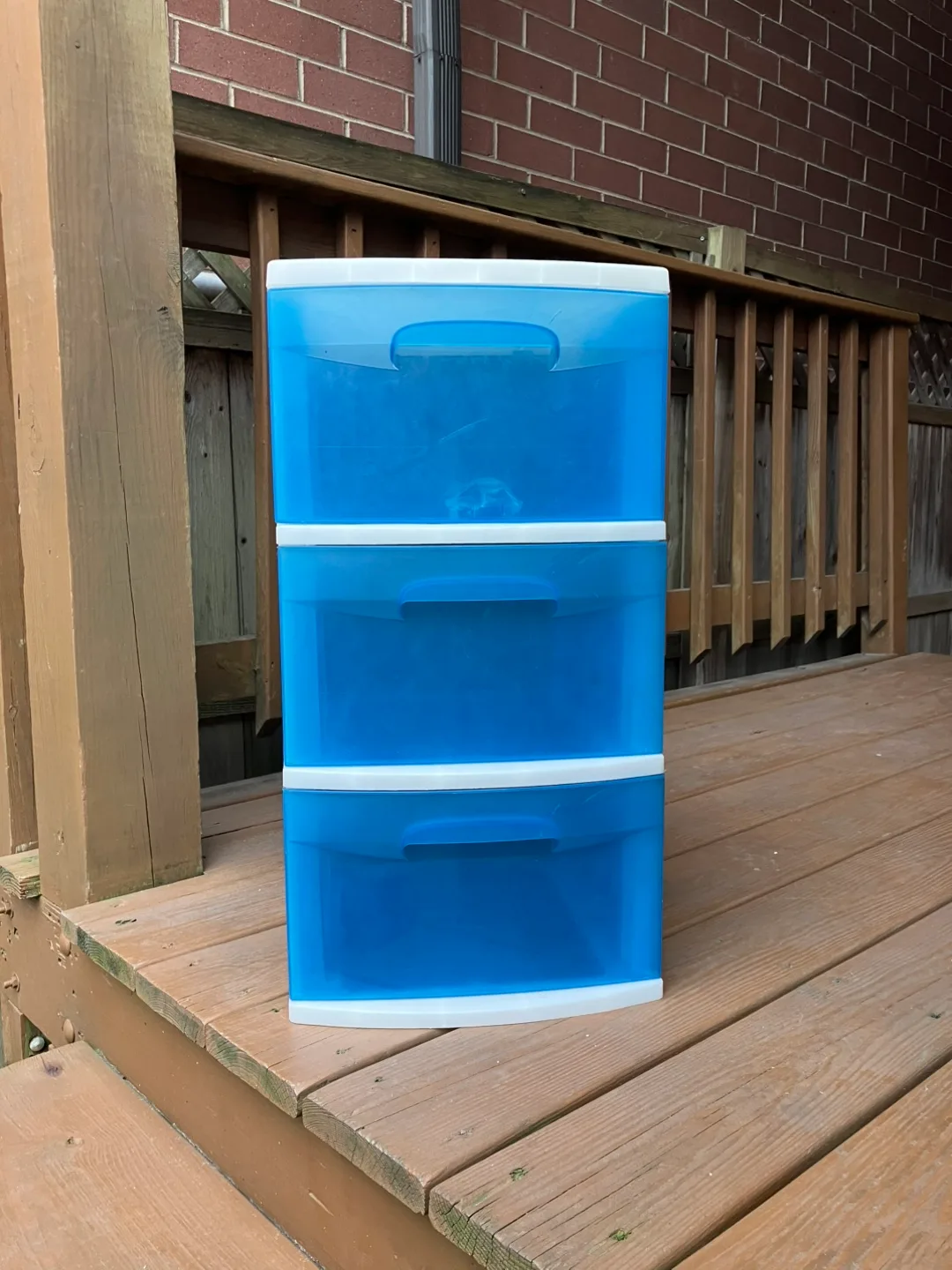 3 Drawer Cart Aqua Blue With Casters - 24” x 13” x 15” image indicator(5)