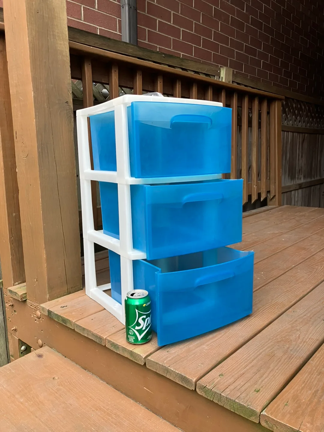 3 Drawer Cart Aqua Blue With Casters - 24” x 13” x 15” image indicator(2)