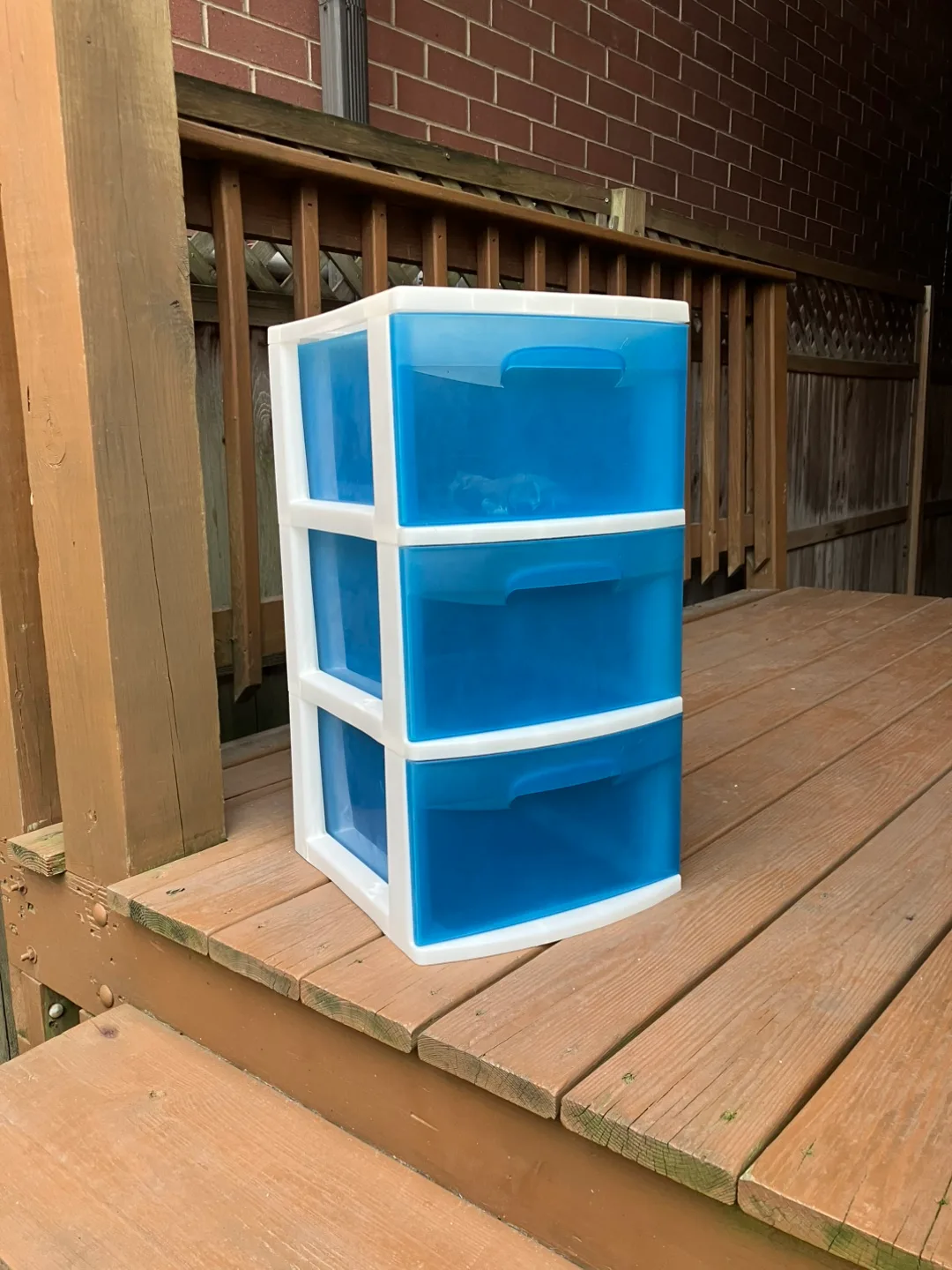 3 Drawer Cart Aqua Blue With Casters - 24” x 13” x 15” image indicator(8)