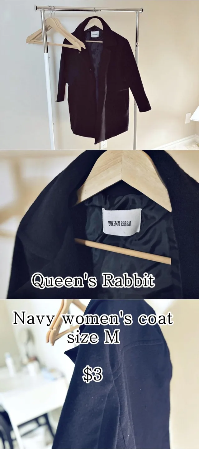 [Korean Navy Winter Coat] Size M thumbnail
