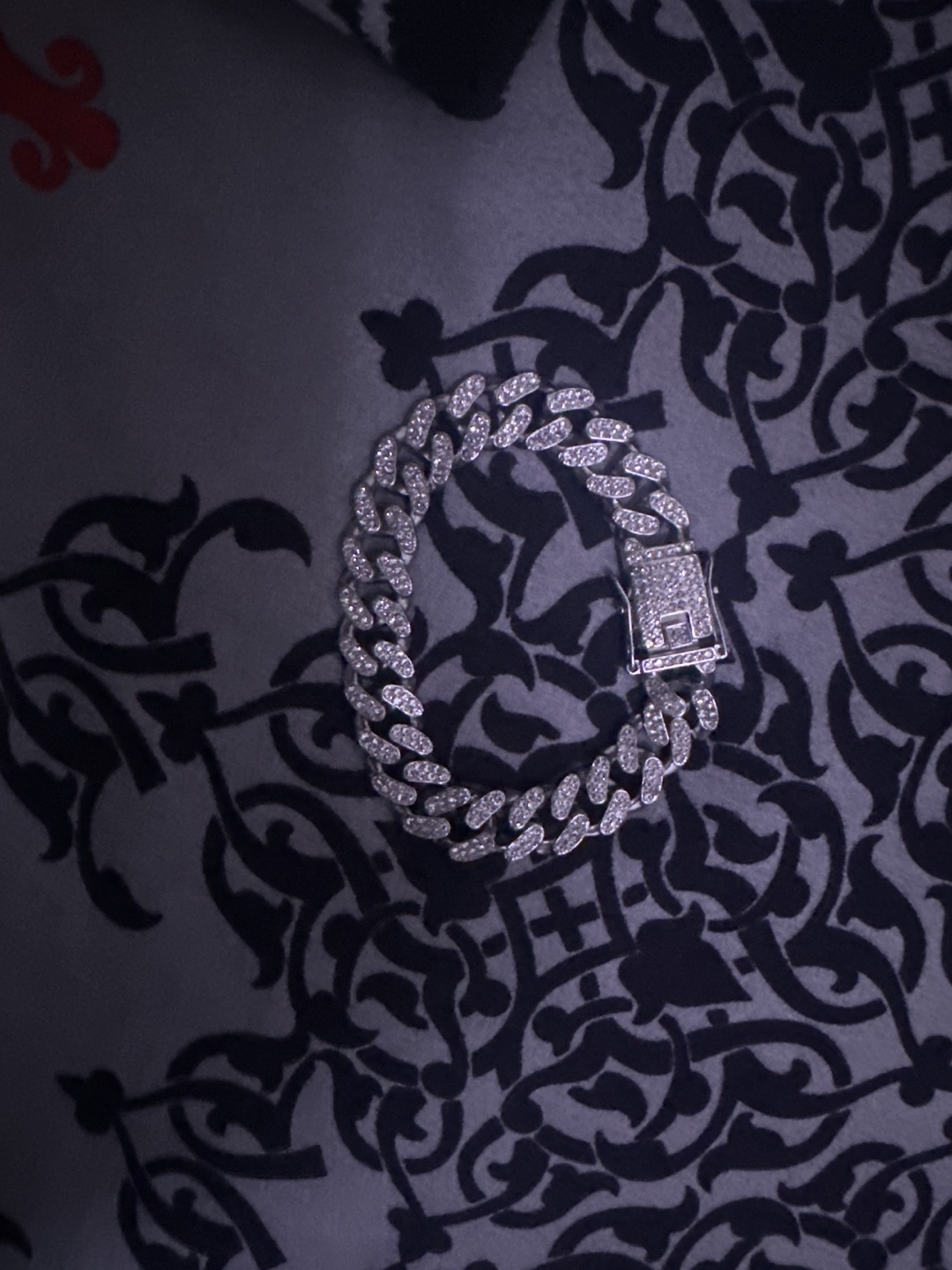 Silver Iced Out bracelet