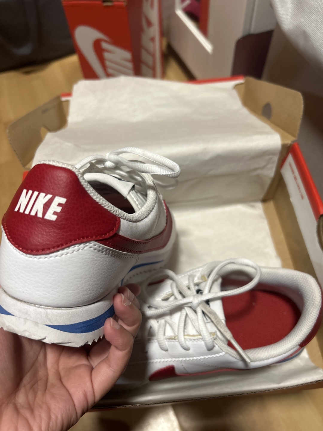 Nike Cortez Shoes, White & Red - photo 3