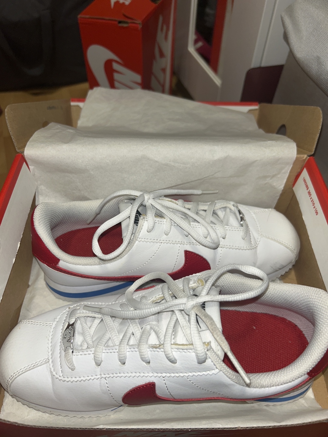 Nike Cortez Shoes, White & Red - photo 2