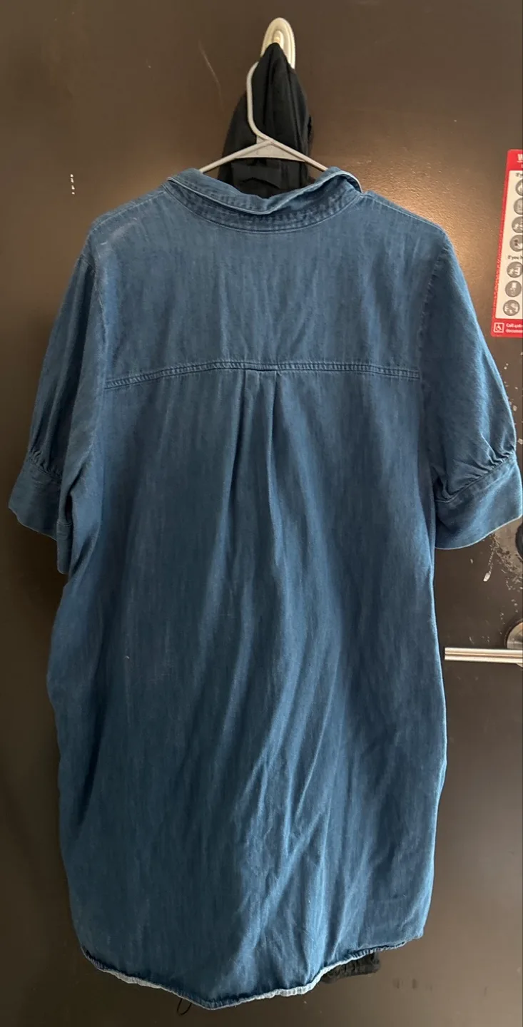 Blue Denim Shirt Dress image indicator(2)