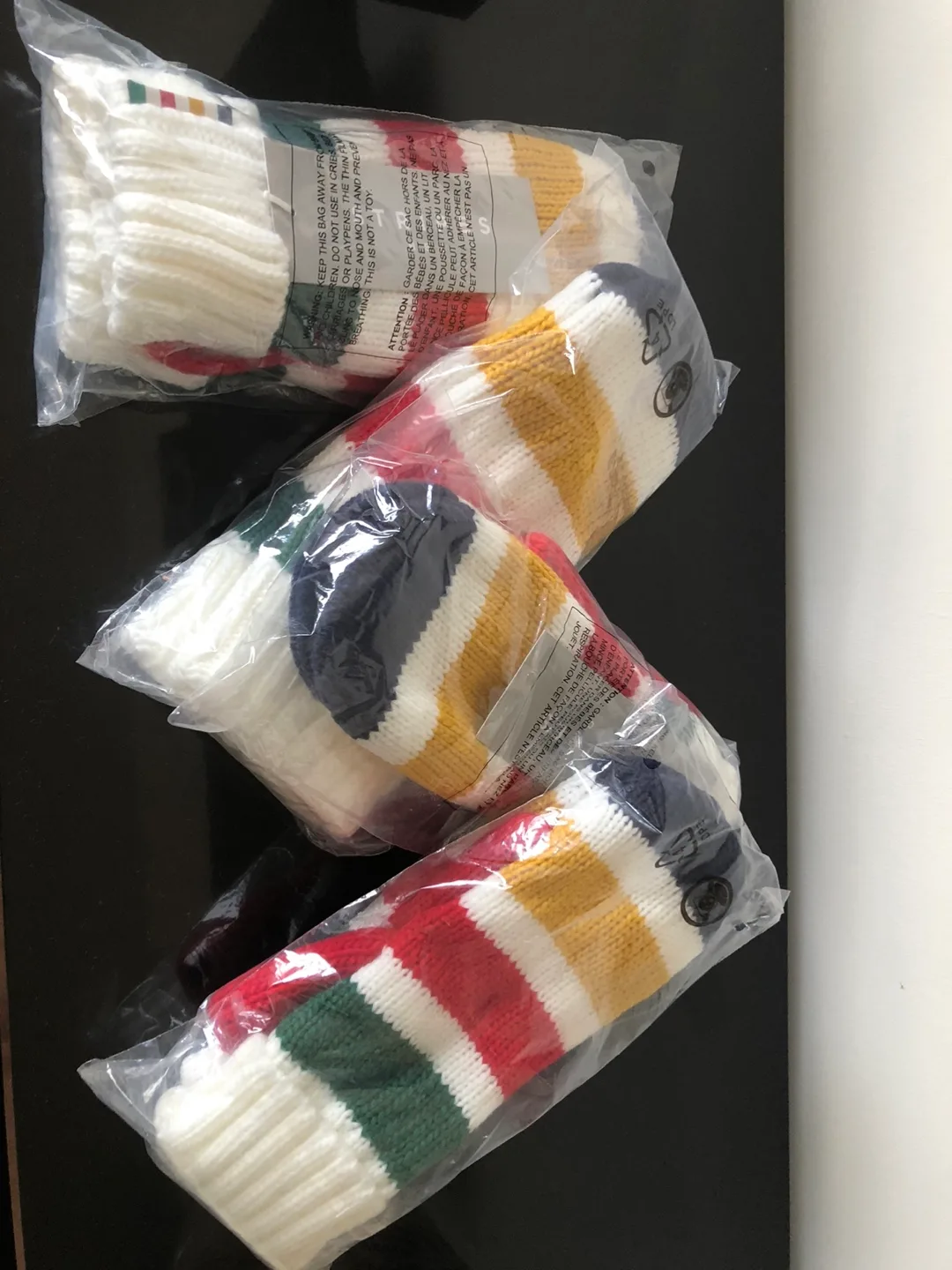 HBC Stripes Mittens- Perfect for Chilly Days thumbnail