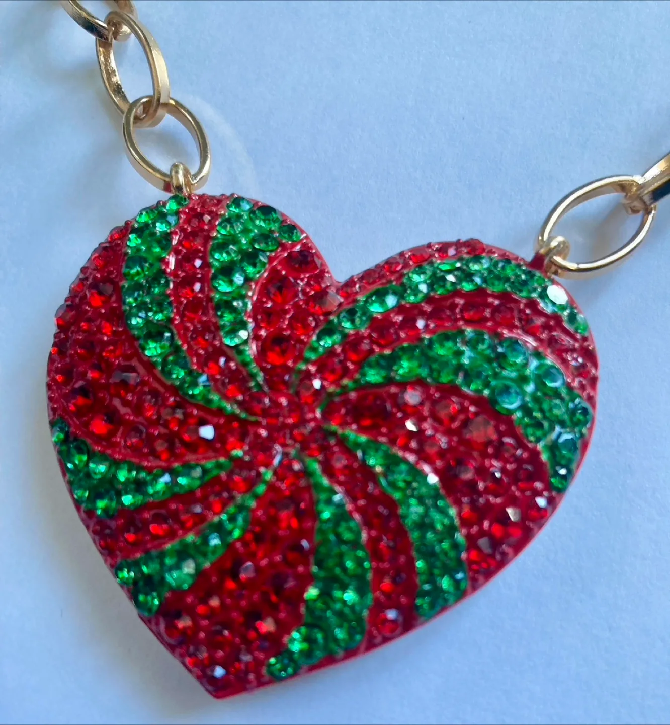 BETSEY JOHNSON Merry Betsey Peppermint Christmas Necklace 373161 image indicator(4)