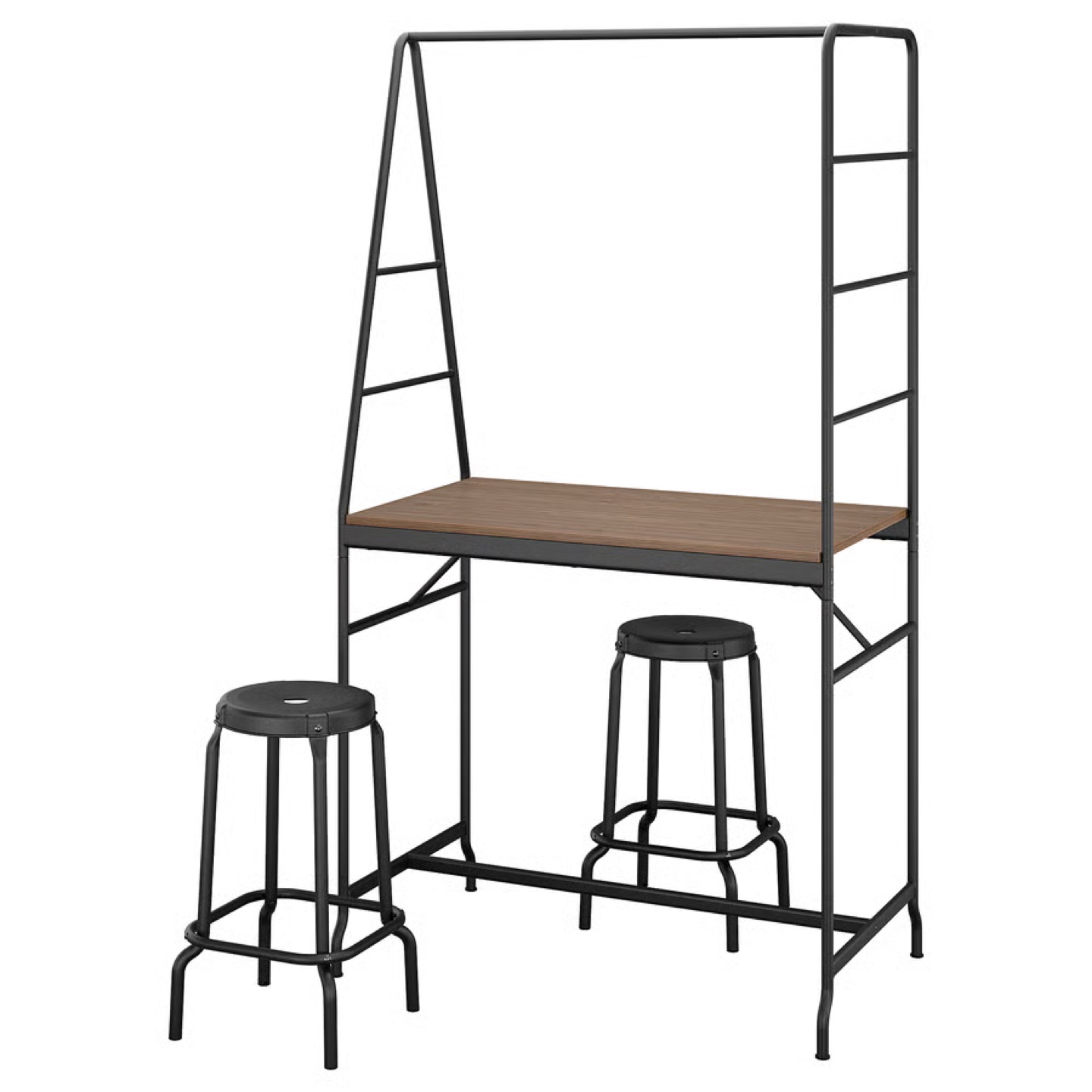 Black Metal Desk & chair - photo 3