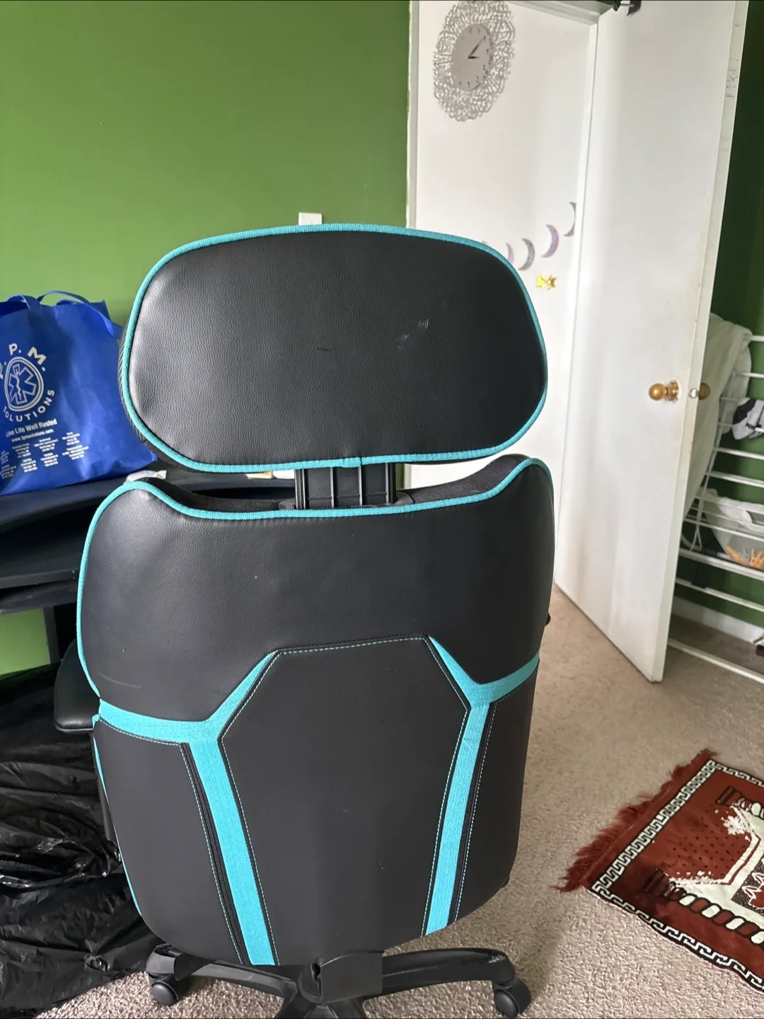 Gaming Chair - Black and Teal Accents image indicator(2)