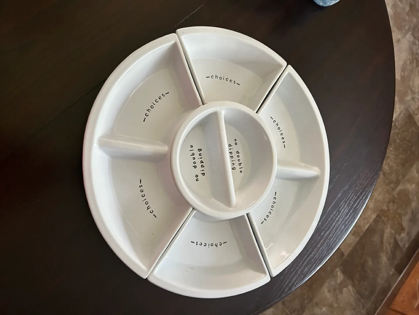 White Sectioned Serving Dish