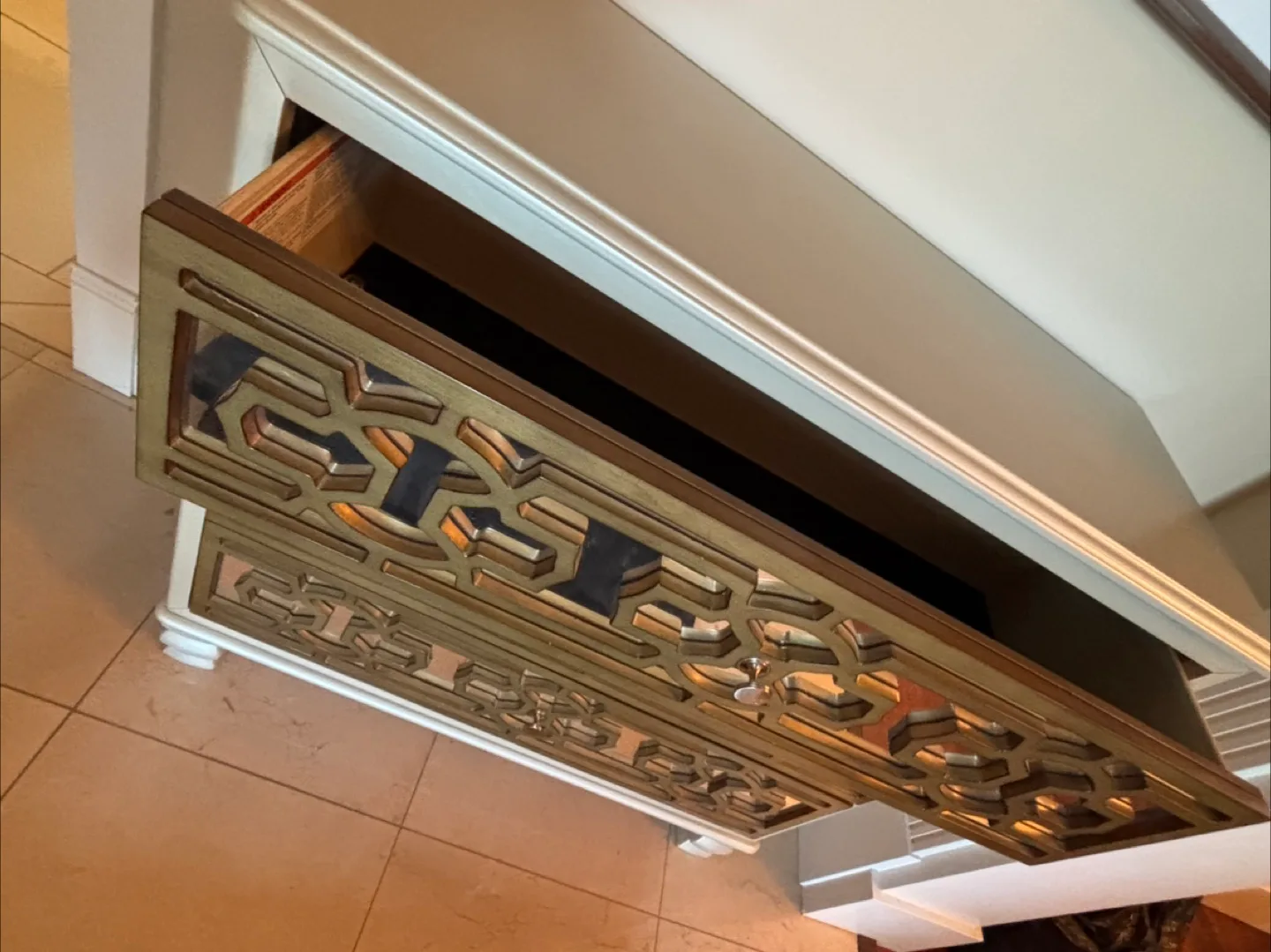 Stylish Gold Accent Dresser image indicator(5)