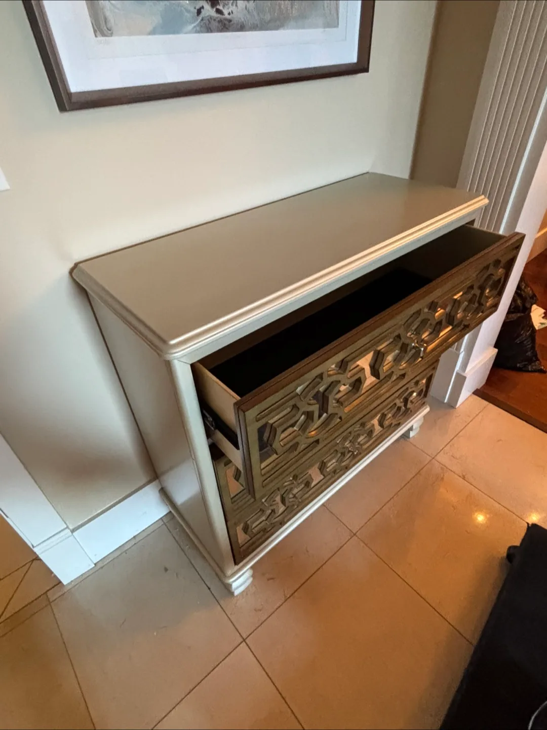 Stylish Gold Accent Dresser image indicator(3)