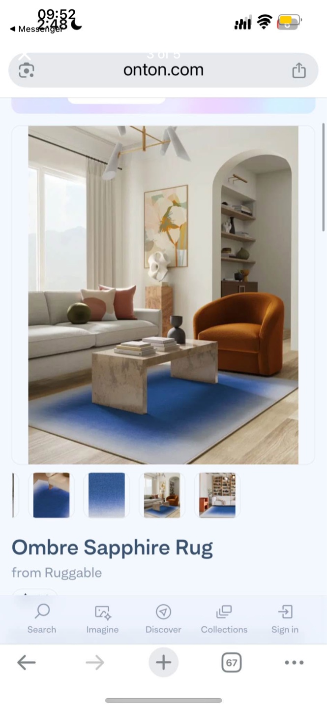 BRAND NEW Limited edition Ombre Sapphire Rug 5x7 - photo 4