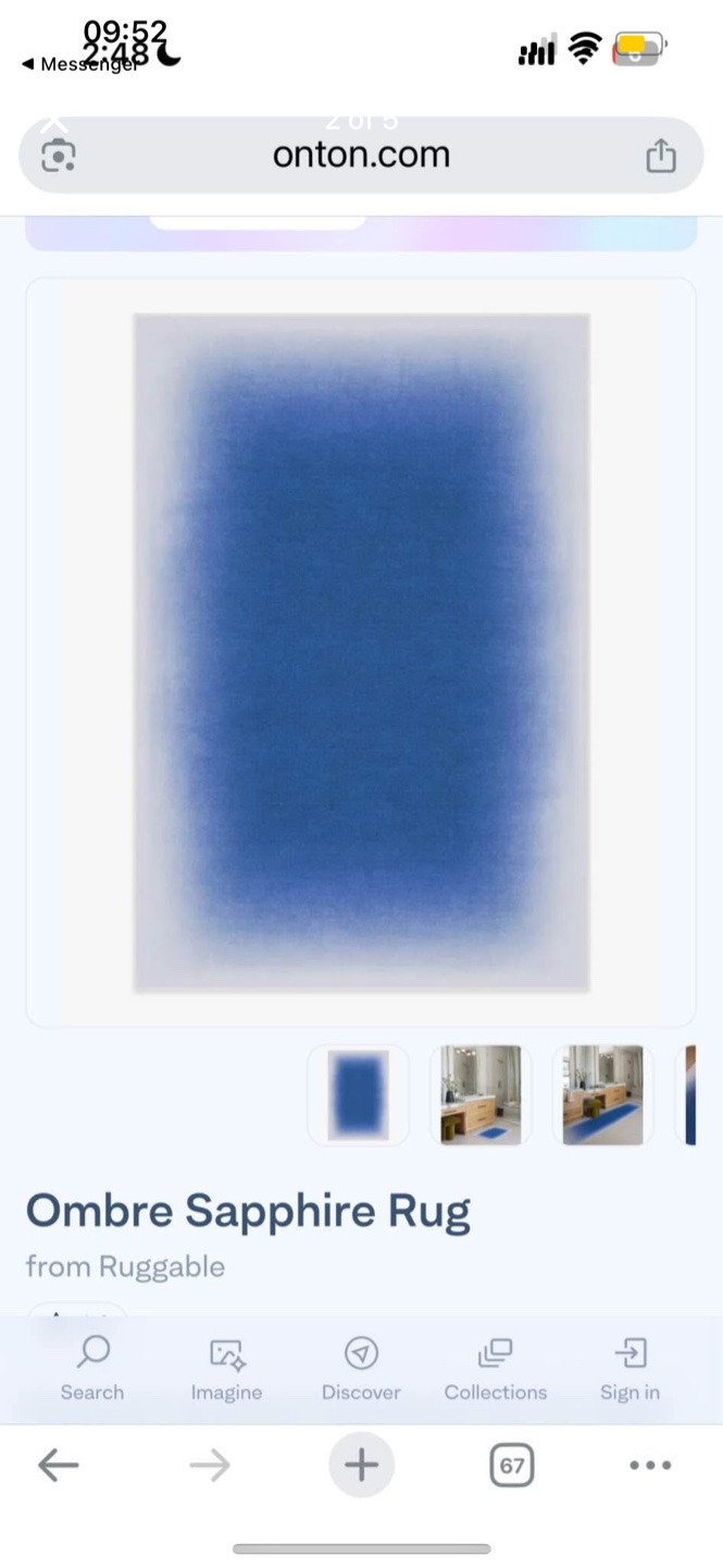 BRAND NEW Limited edition Ombre Sapphire Rug 5x7 - photo 3