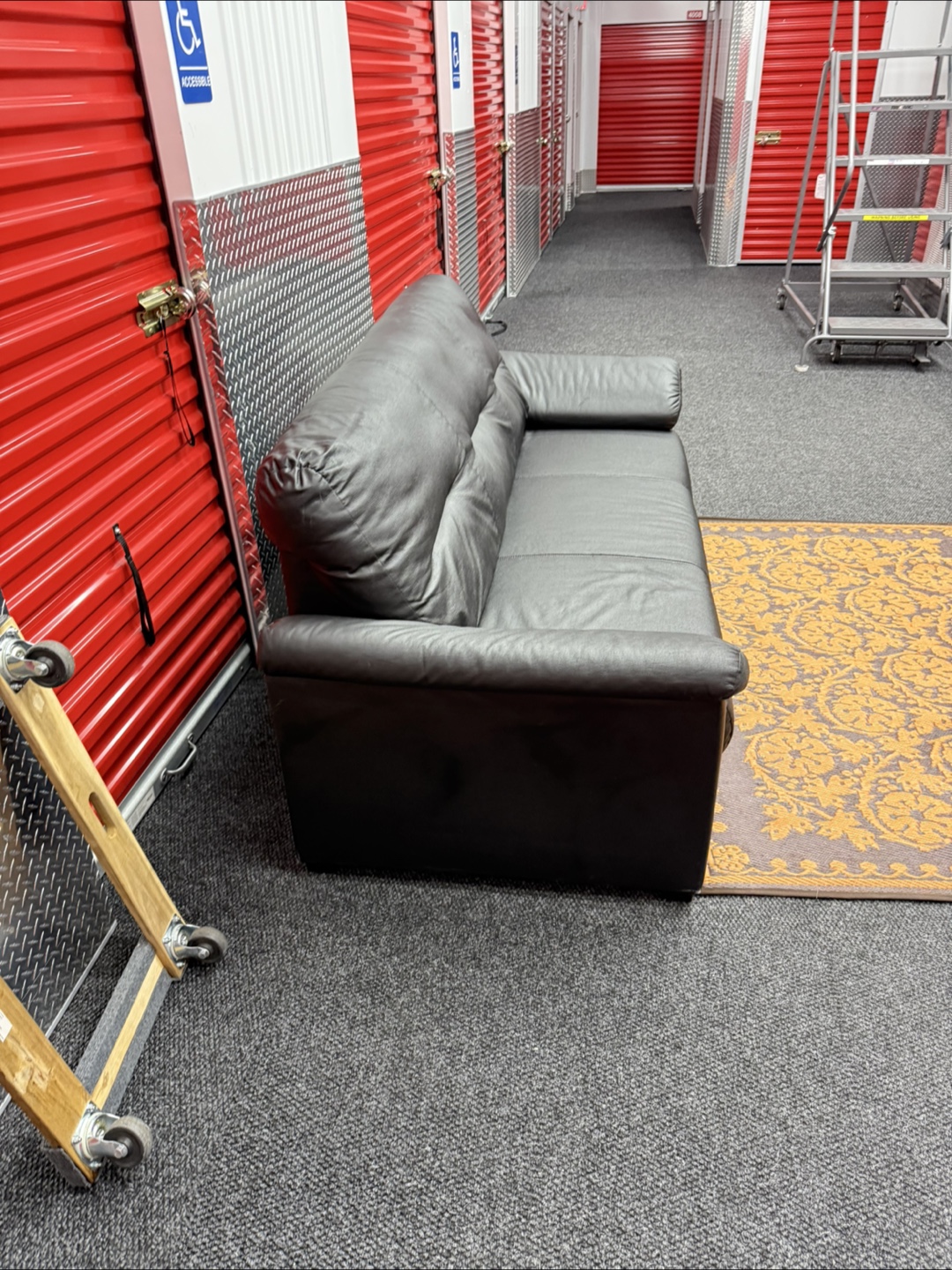 Sofa - Black Leather Couch - photo 4