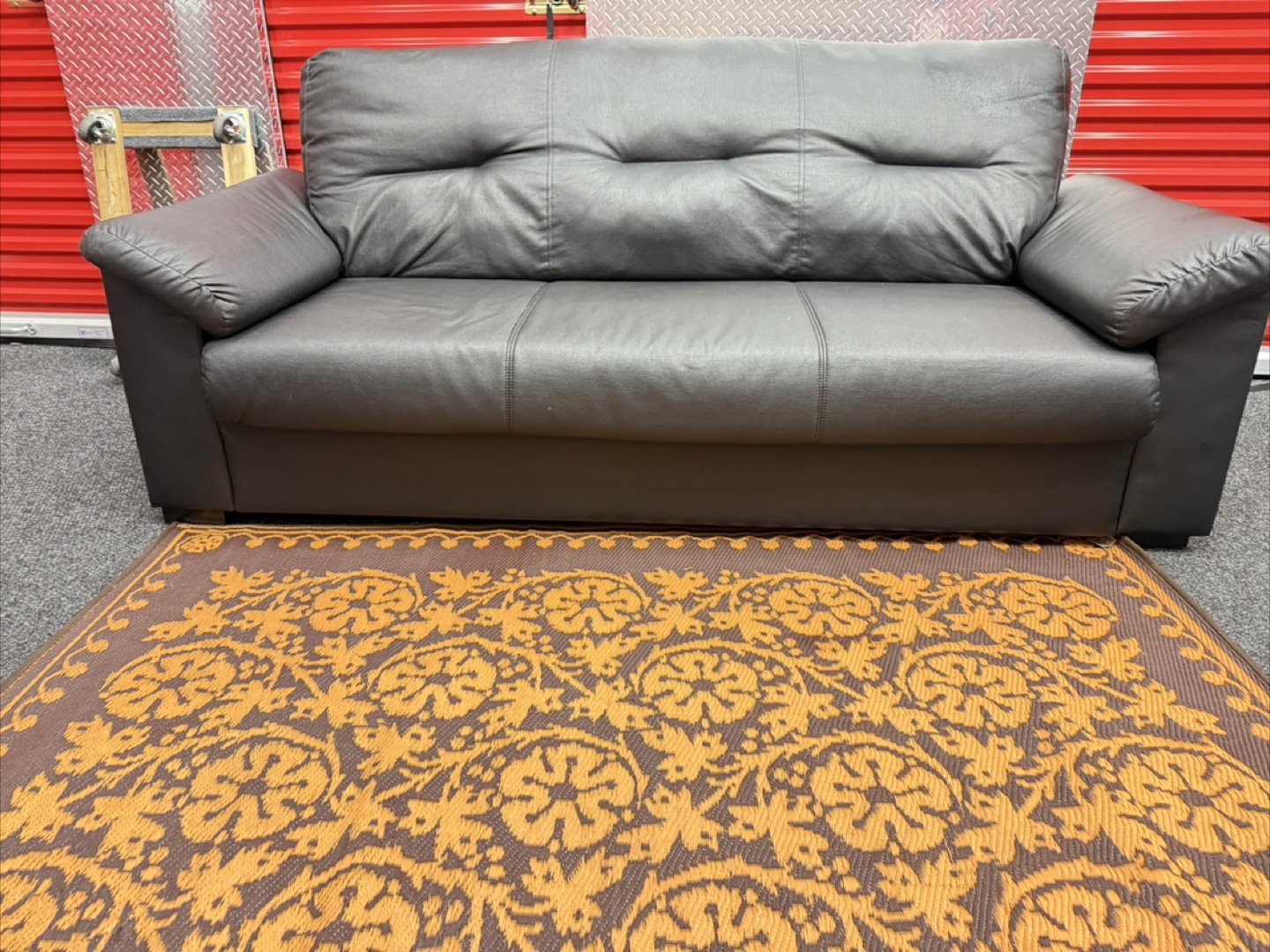 Sofa - Black Leather Couch - photo 5