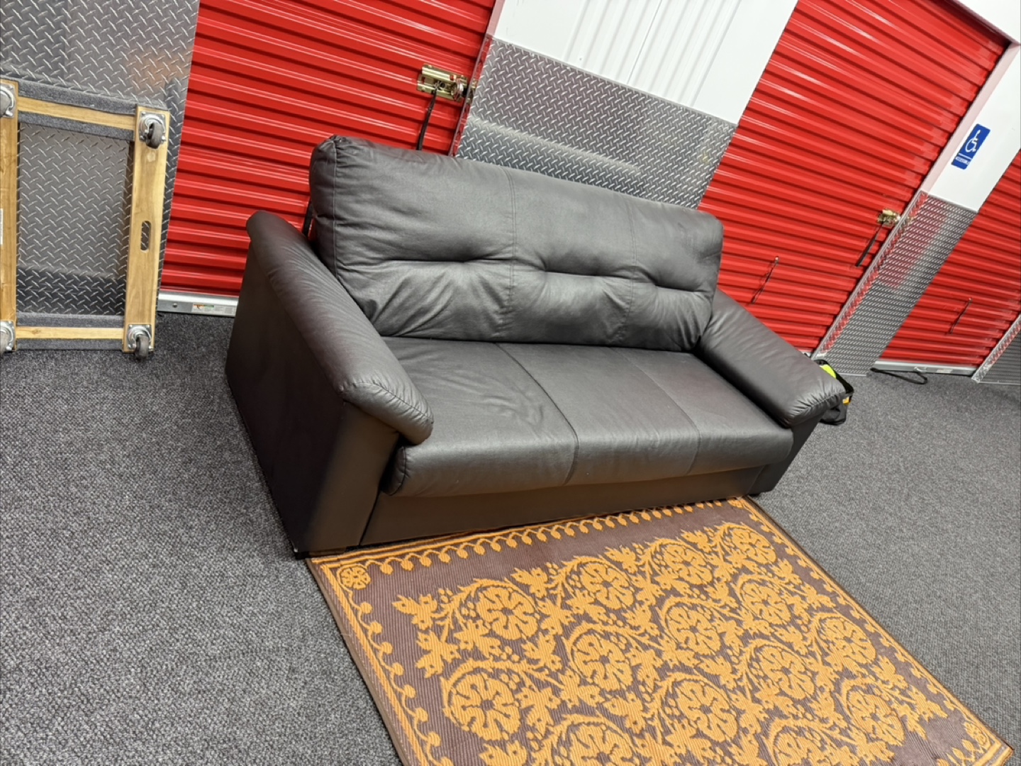 Sofa - Black Leather Couch - photo 3