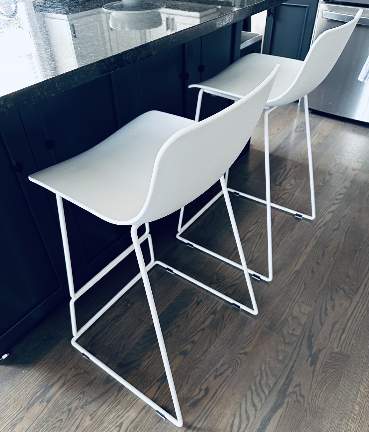 Modern White Counter Stools