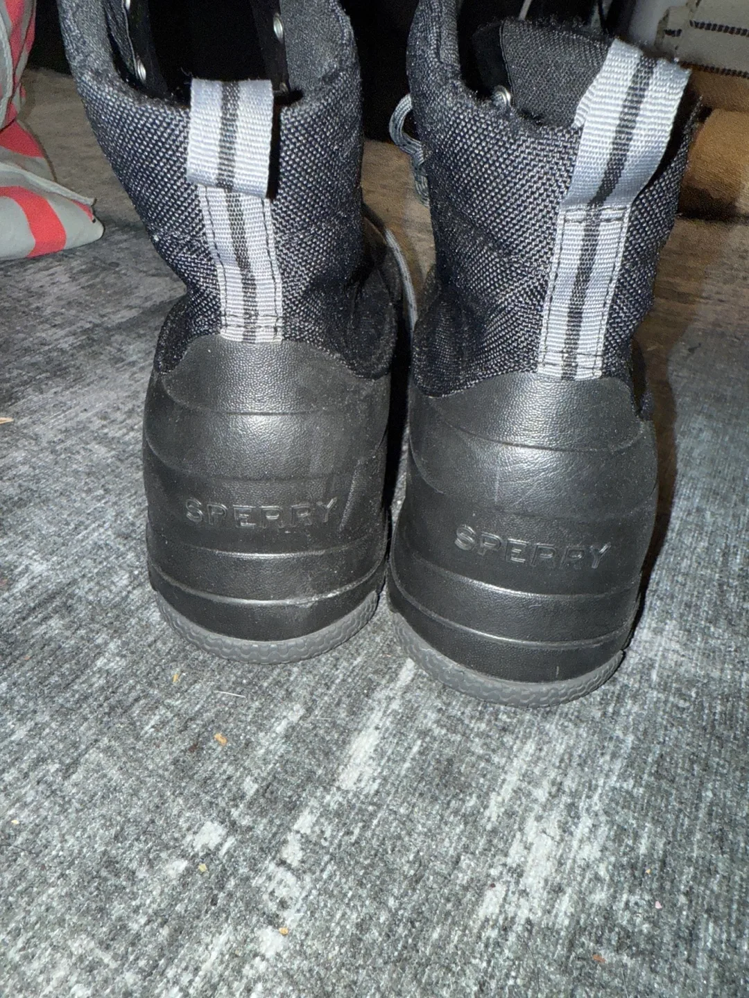 Sperry light Black Duck Boots size 10-1/2 image indicator(5)