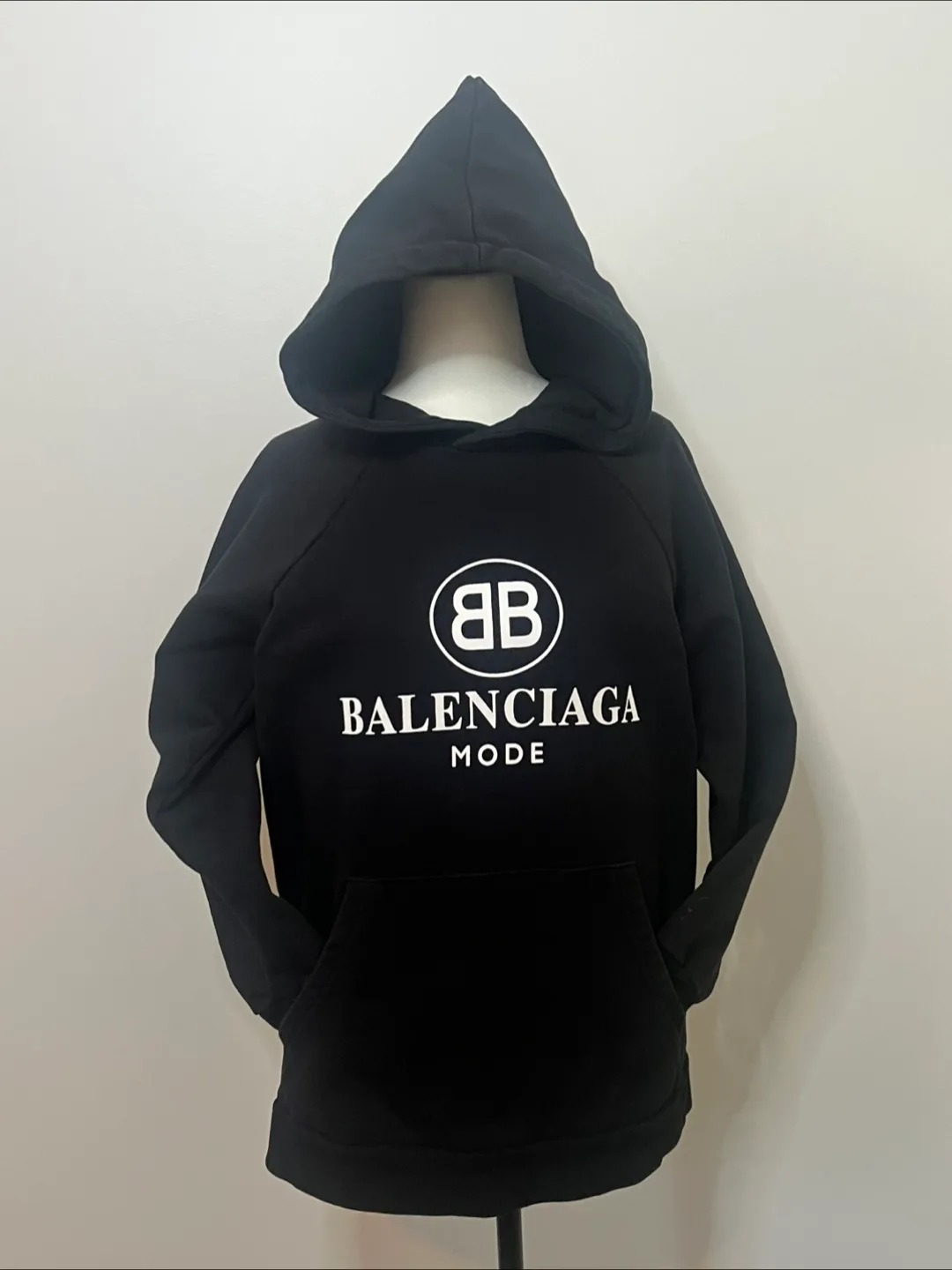 Balenciaga Black Hooded Sweatshirt thumbnail