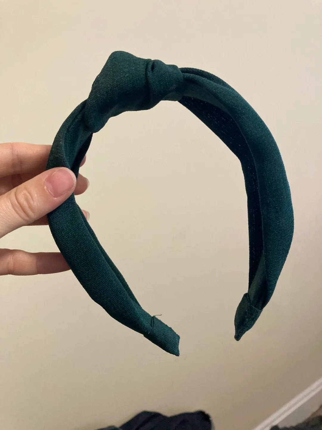Dark Green Knotted Headband thumbnail
