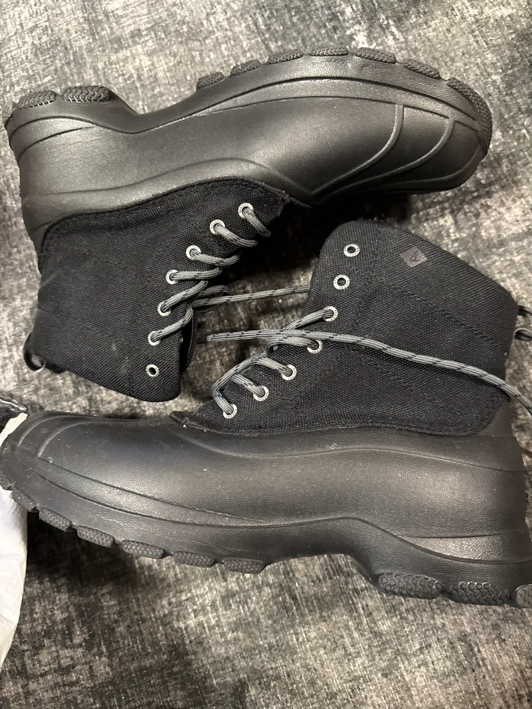 Sperry light Black Duck Boots size 10-1/2 image indicator(7)