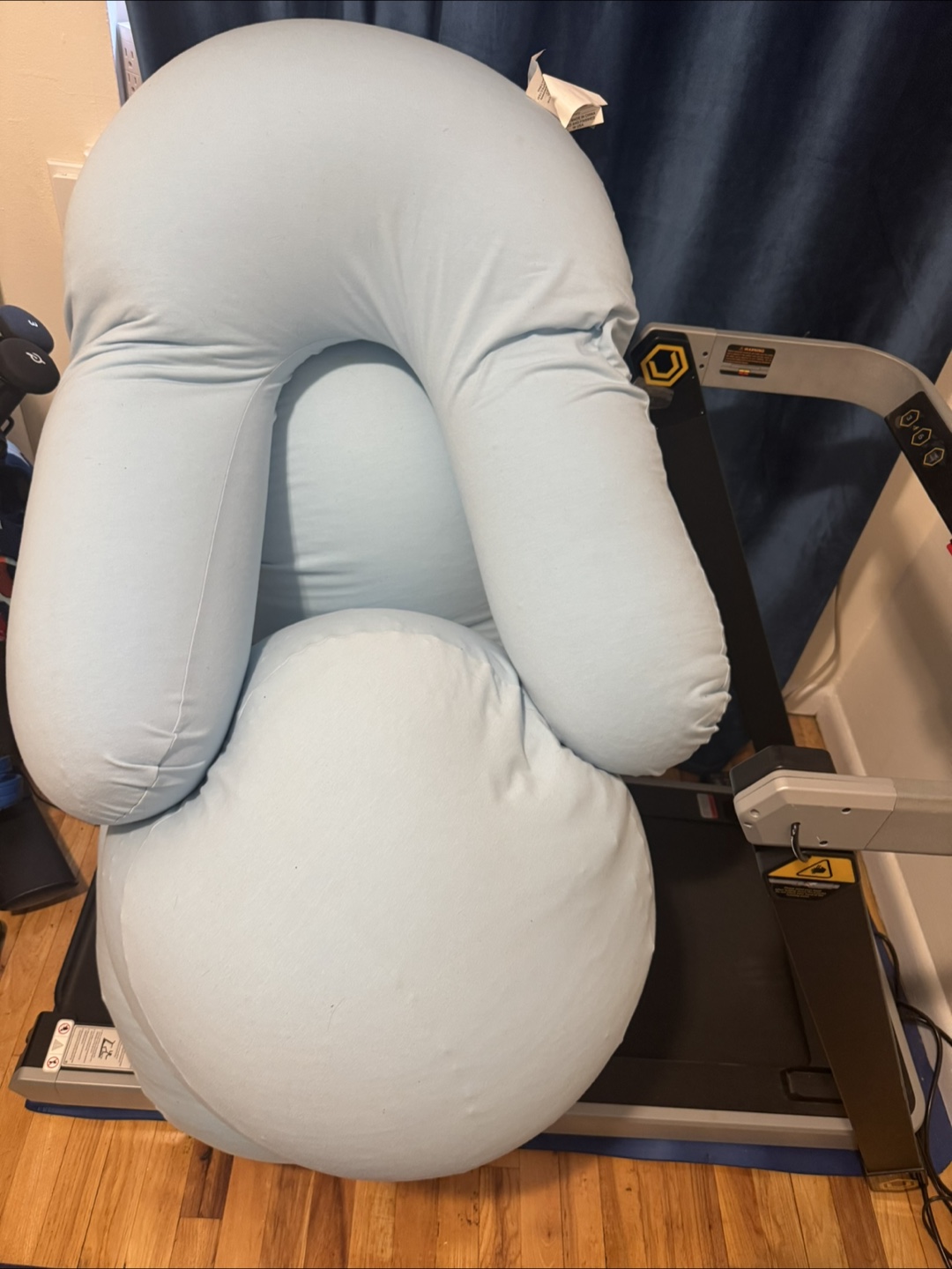 Monopod Light Blue Body Pillow and Round Pillow - photo 2