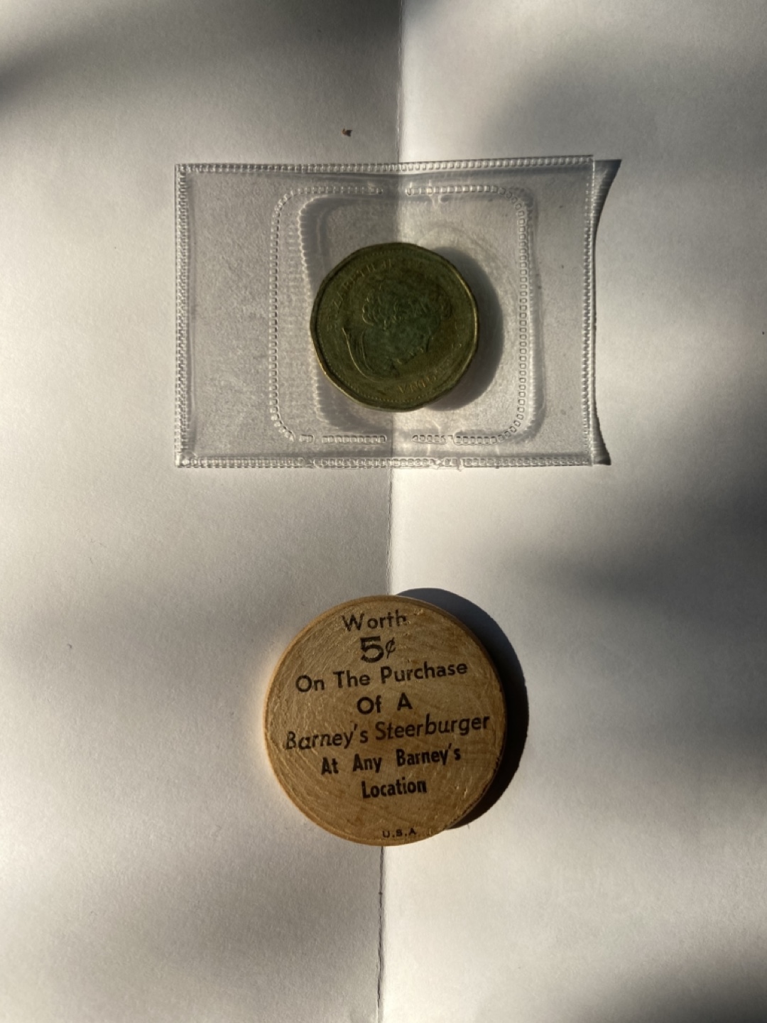 Wooden Token two Saskatchewan coins - photo 4