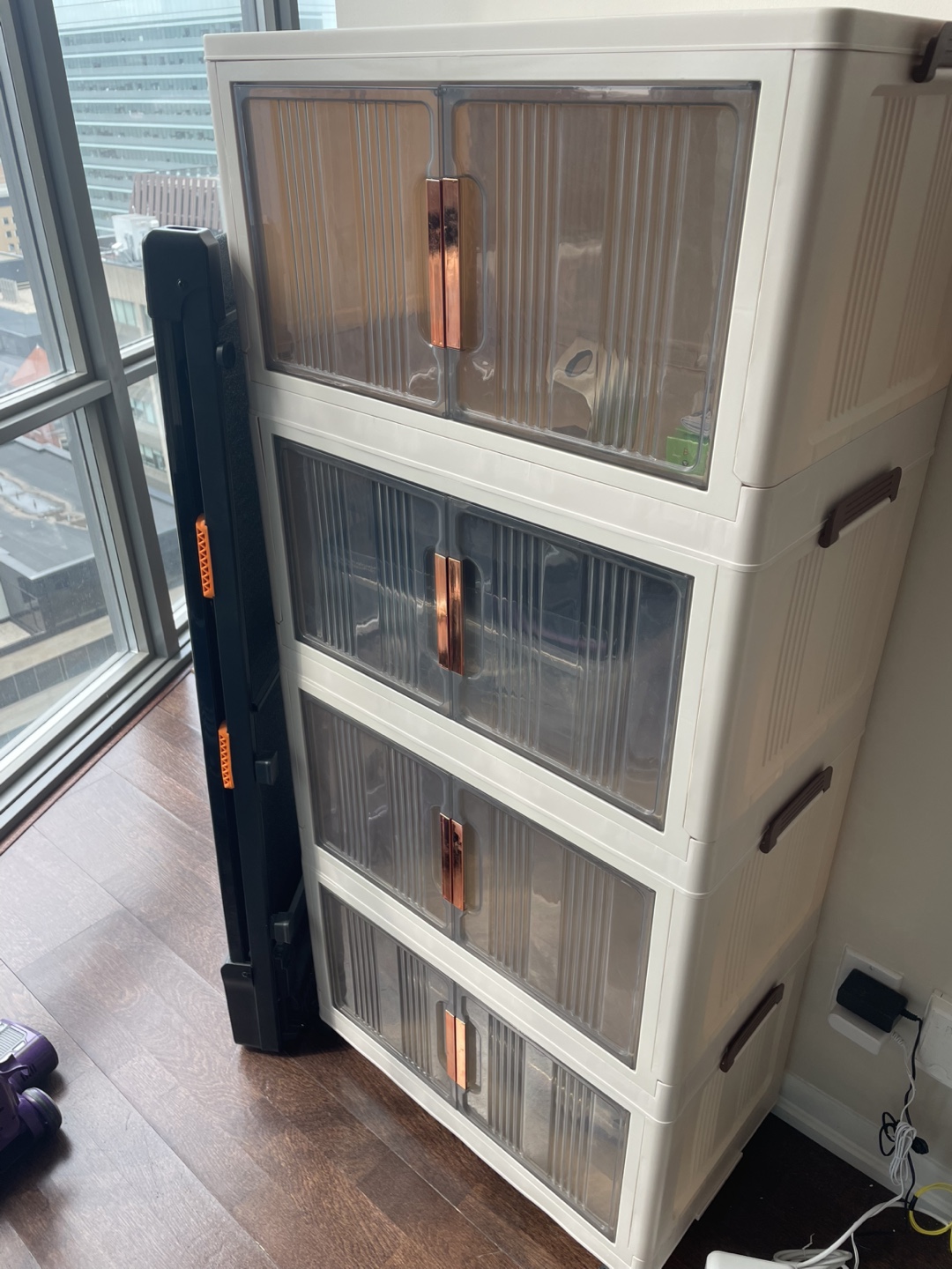 Storage Cabinet with Clear Doors