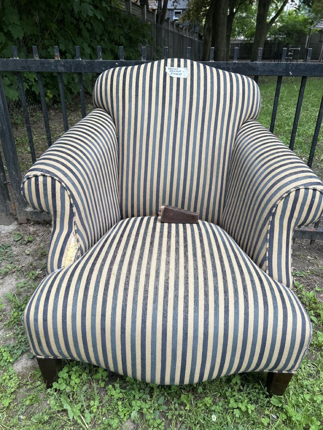 Striped Armchair