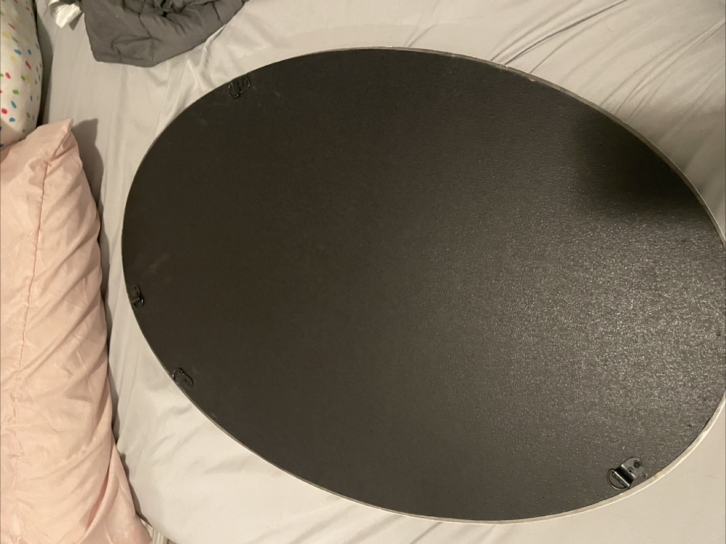 Oval White Framed Mirror - photo 2
