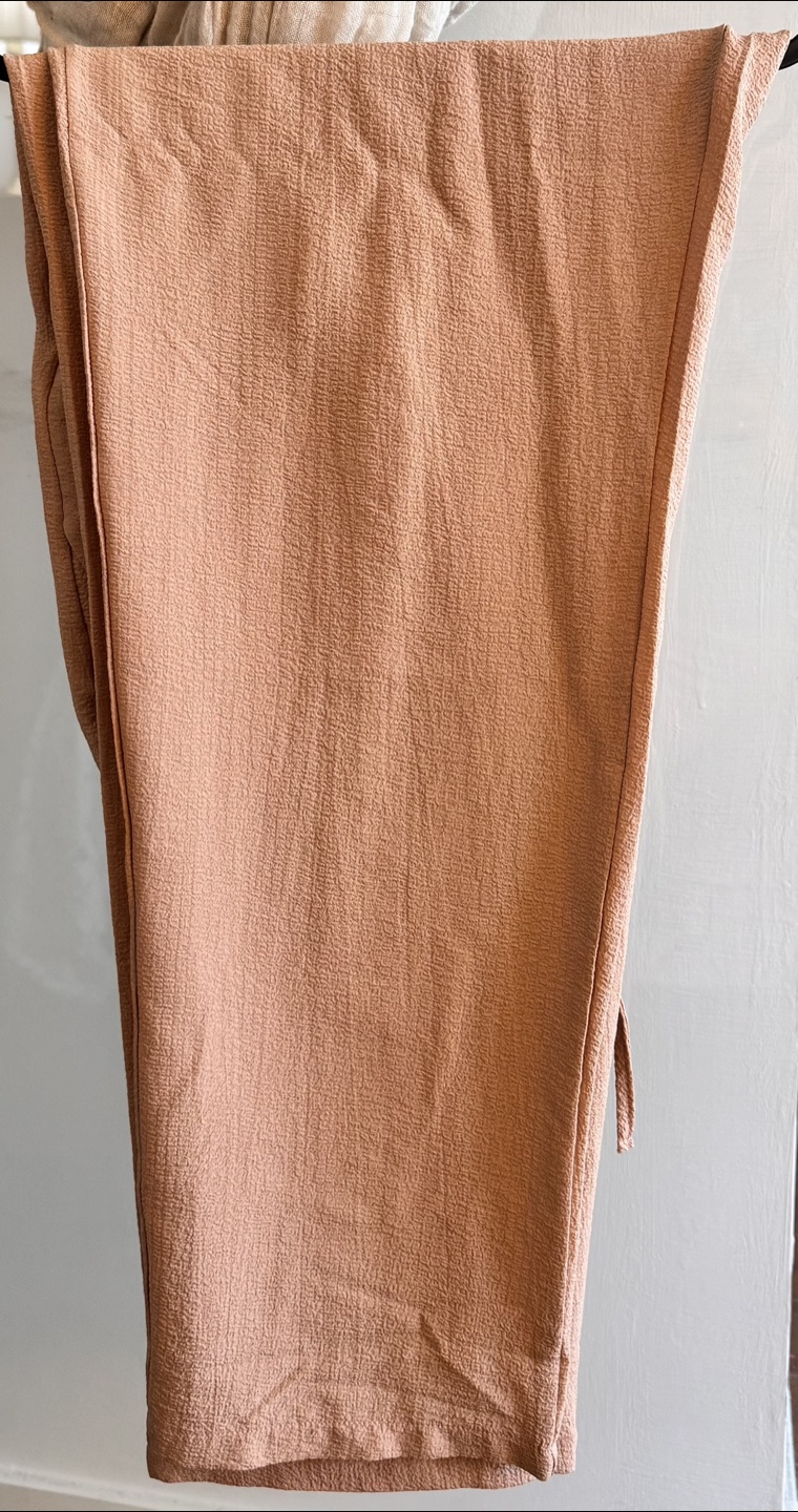 Tan Textured Pant and Shirt Set - photo 3